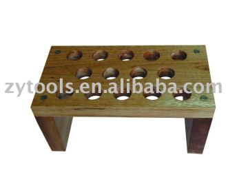 Wooden rack for R8 collet