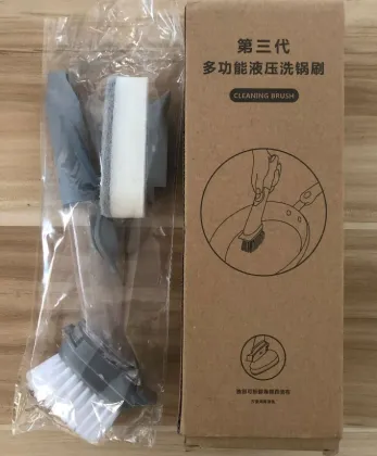 Automatic Kitchen Brush Dispenser with Hydraul System: Long Handle, Dishwashing Sponge, and Cleaner for Efficient Dishwashing