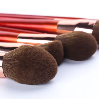 red makeup brush set Professional Cosmetics Kit