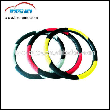 2015 new hot sell economical universal pu 38cm wood steering wheel cover