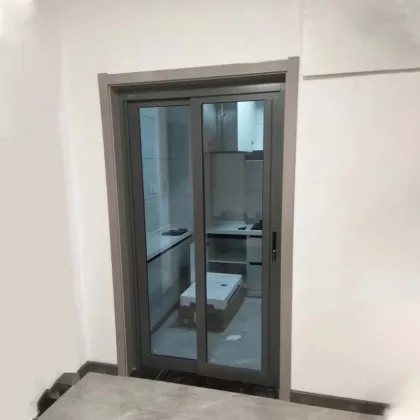 Aluminum Folding Hinge Interior Glass Door for Bathroom and Kitchen
