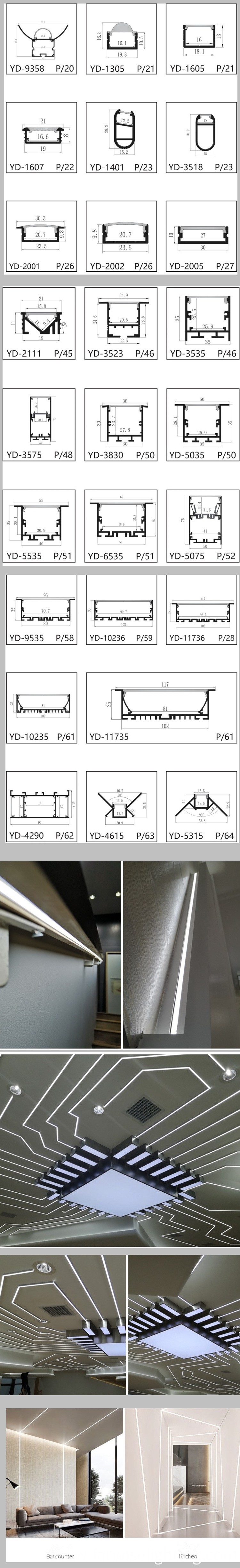 factory price OEM ODM specialized extrusion LED light shade plastic diffuser LED lamp housing