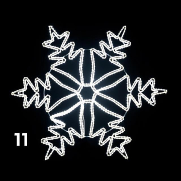 3D Snowflake Led White Rope Light Christmas Decoration for Outdoor Use