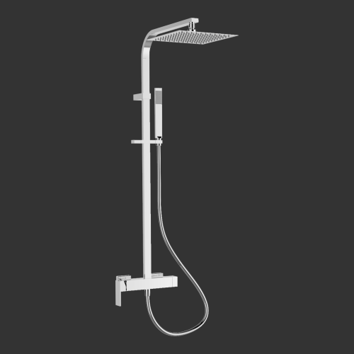 SUS304 Non thermostatic Square Shower Column