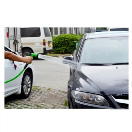 Magic flexible garden water hose Garden Hose reels +spray Gun Expandable Car watering hose connector Blue & Green 25-200FT