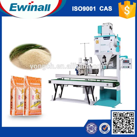 hot granule packing machine with sewing machine and conveyor