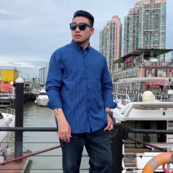 Men's Plus Size Long Sleeve Yarn-Dyed Plaid Business Casual Shirt