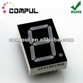 CPS10018BR, 1" Super Red Seven Segment LED Digital Display in Single Digit