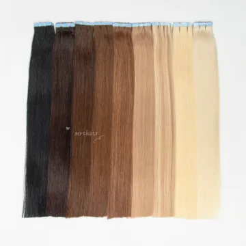 10A grade brazilian tape In extensions 100% remy indian vendor raw virgin cuticle aligned tape In extensions human hair