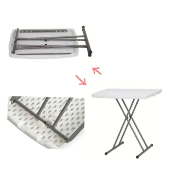 Height Adjustable Small Folding Table for Work and Study