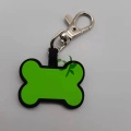 Custom Silicone Bone Shape Pet Tag With Lobster