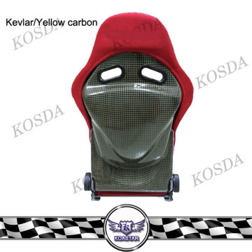Adjustable car seat,Kevlar/yellow carbon back,sport racing seat