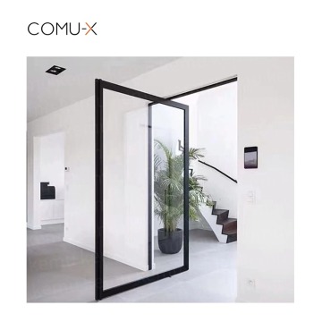 Pivot Door House Smart Electric Tempered Glass Villa Decoration