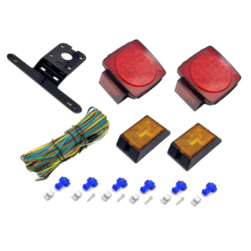 Emark Customize Waterproof Trailer Lighting 20LED with License Light for Boat Truck Trailer Tail Lights