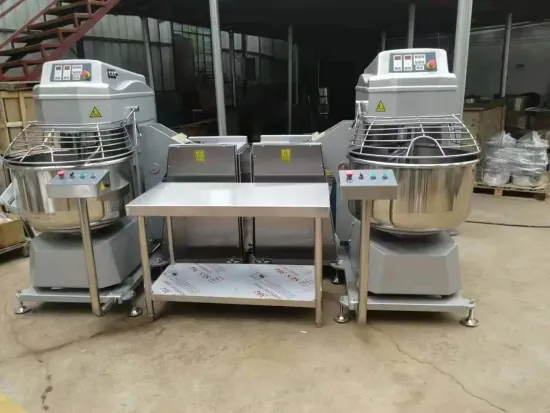 CE-Approved 200L 75kg Electric 2 Bowl Speed Self- Tipping Spiral Dough Machine Mixer
