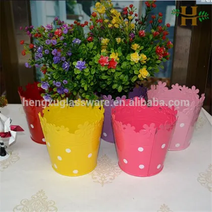 flower pot,Tin bucket flower pot,Galvanized tin flower pot
