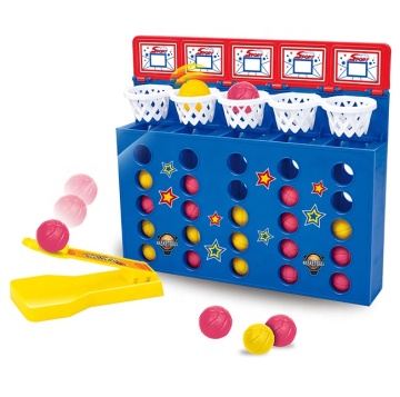 Upgraded Kids Basketball Table Game: Enhance Hand-Eye Coordination with Fun, Family-Friendly Shoot Four in a Row