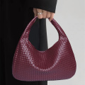 Hand-woven Leather Shoulder Handbags For Women