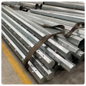 Trunk Road Hot Dip Galvanization 10m Street Light Poles With One Two Arms