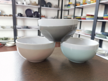 Recommend ink style ceramic underglaze color blue big bowl noodle bowl soup bowl instant noodle bowl snail powder