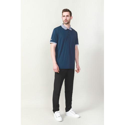 China MEN'S PLAIN DYED RIB COLLAR GOLFER Factory