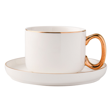 Christmas 2023 Gold Rim Tea Tass and Saucer Ceramic Turkish Coffee tasses en porcelaine