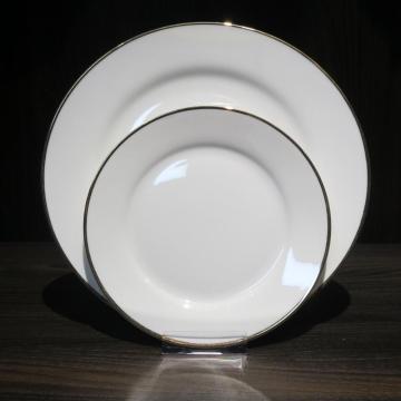 Gold And Silver Rim Porcelain Dinnerset
