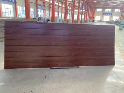 Red Chicken Wing Wood Grain PU Sandwich Panels for Walls