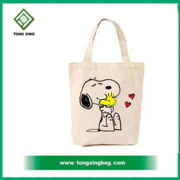 Made in china standard size canvas shoulder tote bag