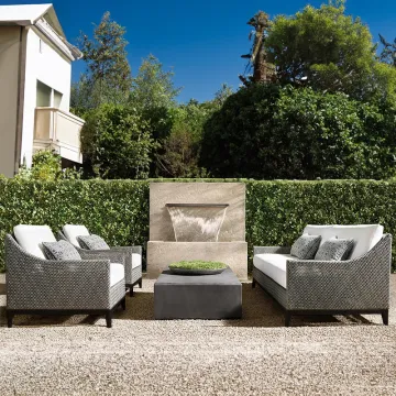 Outdoor furniture PE Rattan Aluminum frame sofa hotel patio sofa set rattan wicker weaving garden sofa