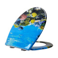 Duroplast Toilet Seat Soft Close in undersea pattern