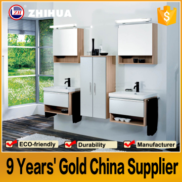 Modern Hanging Natural Marble Countertop Bathroom Cabinet