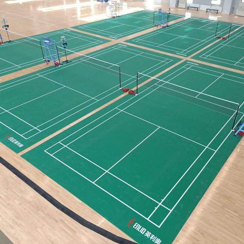 indoor badminton court flooring professional using