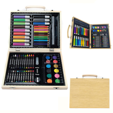 Customizable Wooden Stationery Set: Crayon, Drawing Tools in Personalized Box for Kids
