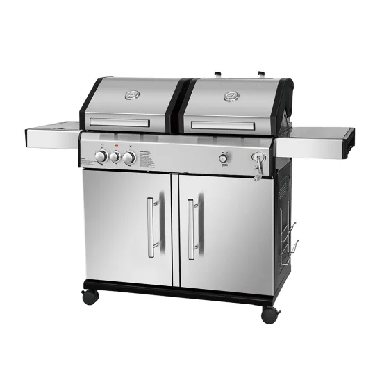 Hot Sales Commercial Gas Bbq Grill With Cabinets Wheels Stainless Steel Gas Barbeque Outdoor Grill