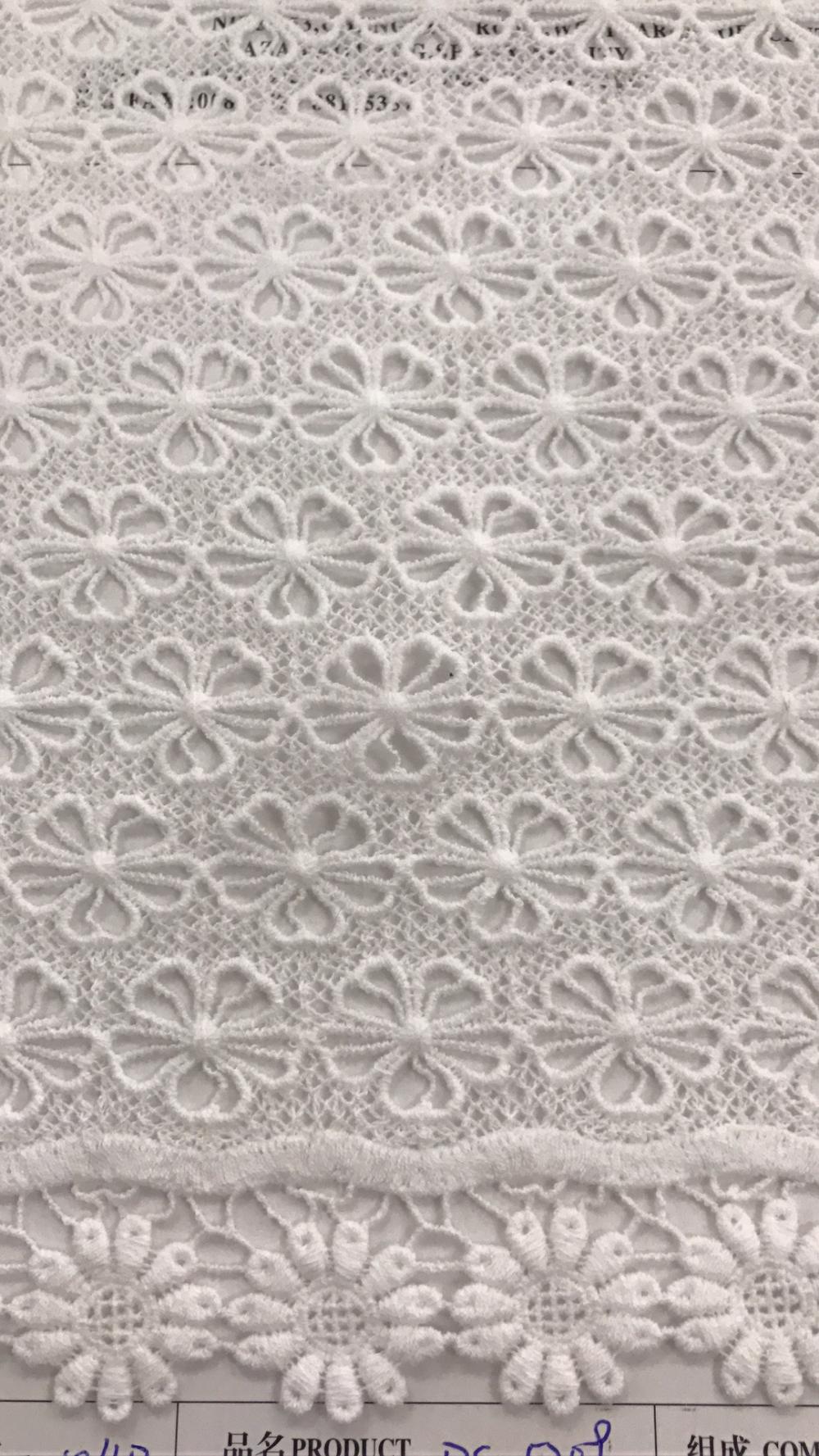 Regular petals chemical cotton embroider Fabric