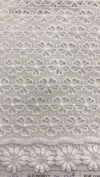 Regular Petals Chemical Cotton Embroider Fabric