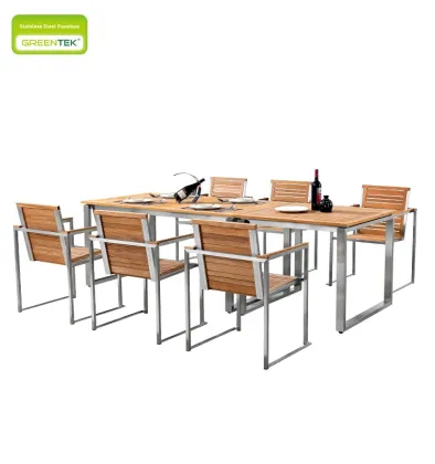 Stainless Steel Dining Set MAR Garden Outdoor Furniture