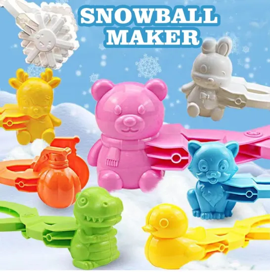 Factory Wholesale Customizable Snowball Makers in Various Shapes: Ducks, Dinosaurs, and Hearts - Affordable Plastic Toy Clip for Kids
