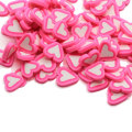 Wholesale 500g Pink And White Sweet Love Heart Polymer Clay Slice Nail Art Clay Sprinkles For Slime Filler Decoration