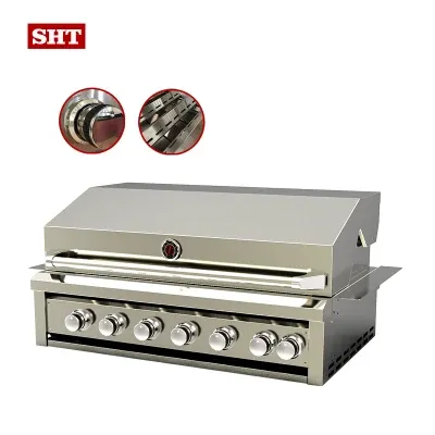 Manufacturer Modern Stainless Steel Built-in Gas Barbecue Grill for Party