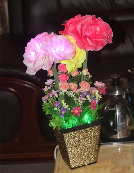 led flower pot for decoration for outdoor use