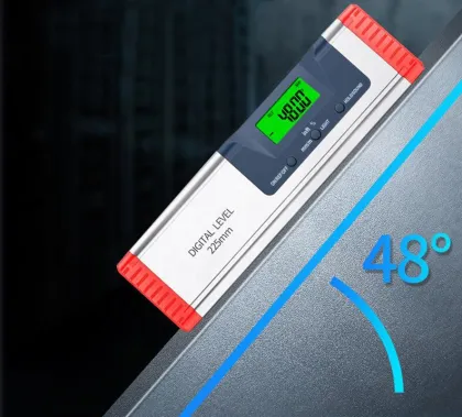 Professional 0-225mm Digital Magnetic Cross Ray Laser Level Angle Ruler - Precision Measurement Tool