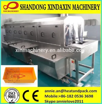 plastic turnover basket cleaning machine for poultry farm,seafood factory
