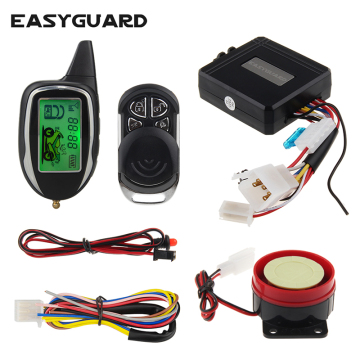 EASYGUARD 2 Way LCD Pager Display Motorcycle Alarm with Remote Start and Motion Sensor
