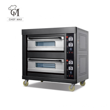 Chefmax Industrial Black Titanium Deck Oven for Bread and Pizza