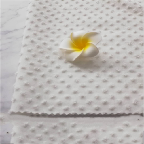 Elegant White Jacquard Cut Flower Lady Cloth Fabric