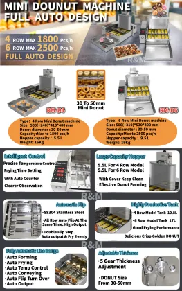 Professional Belt Gas Fryer Machine for Berliner Donuts with Deep Oil Fryer