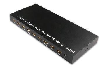 HDMI 1X8 Splitter with Full 3D and 4Kx2K (340MHz)