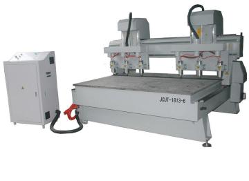 Wood cnc router with six head JCUT-1813-6